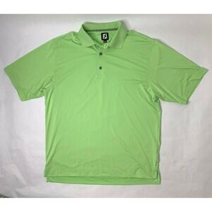 Footjoy Mens Large Green Short Sleeve Soft‎ Polo Shirt W